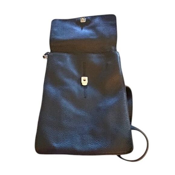 Mazzini Black Leather Expandable Backpack main image 5